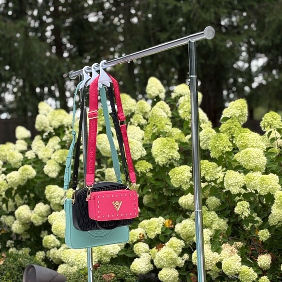 Valentino Orlandi Pink Studded Camera Bag NWT - Picture 7 of 7